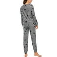 thumbnail image 4 of qolati Women's Pajama Set Long Sleeve PJs 2 Piece Outfit Soft Lightweight Crewneck Pullover T-Shirts Sleepwear and Long Pants Matching Sets, 4 of 4