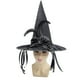 thumbnail image 1 of Sombrero de niña de llama roja de Halloween Sombrero de bruja rosa Sombrero de bruja negro, 1 of 7