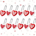 thumbnail image 1 of Ganchos para cortinas de ducha Croblissful en forma de corazón para el Día de San Valentín, 12 unidades, 1 of 6