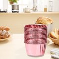 thumbnail image 3 of Advancent 50 Uds. Tazas para cupcakes, papel de aluminio de doble cara, forros desechables para magdalenas, tazas pequeñas para pudín Herramientas y accesorios para hornear Rosa roja, 3 of 6