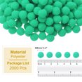thumbnail image 2 of 0.3inch Pom Poms for Crafts, 2000pcs Small Pompoms for Crafts Mini Puff Balls Bulk High Elasticity Fuzzy Balls for Hats Christmas Art, Mint Green, 2 of 7