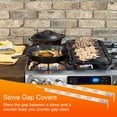 thumbnail image 6 of Uxcell Stove Gap Covers, Kitchen Stove Gap Filler, Aluminum Oven Gap Cover 25.59 in Length, Silver, 6 of 6