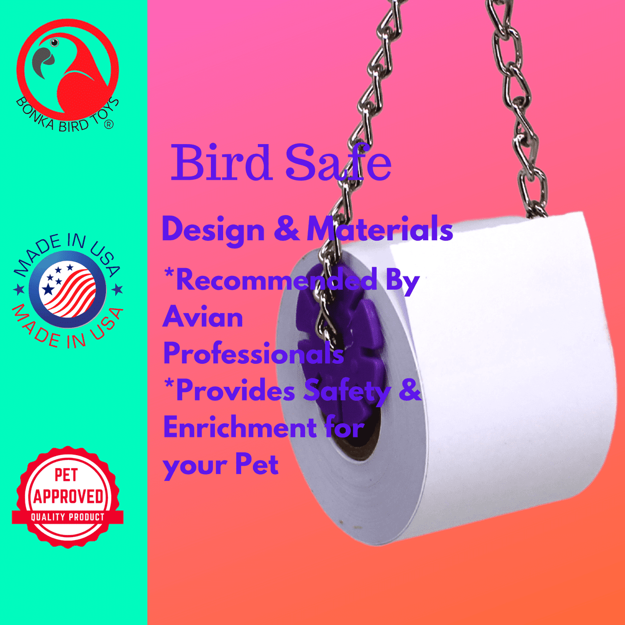 Bonka Bird Toys 2310 Mini Shred Roller Small Medium Bird Toy