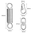 thumbnail image 4 of Chaise Suspendue Ressort de Balançoire Hamac Crochets de Suspension Ressort en Acier Robuste pour Chaises Suspendues Ressort TAPDRA Pièce de Rechange, 4 of 4