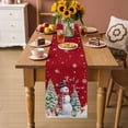 thumbnail image 2 of Red Snowman Christmas Table Runner 70 Inches Long Farmhouse Dress Scarves, Xmas Tree Snowflake Gifts Dining Tablerunner for Coffee Table/Kitchen Island/Party Décor, 13" x 70", 2 of 8
