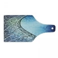 thumbnail image 1 of Abstract Cutting Board, Psychedelic Twisted Tree Branches with Ornate Spiral Lines Graphic Style Print, Tempered Glass Cutting and Serving Board, Wine Bottle Shape, Blue Black, by Ambesonne, 1 of 1