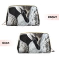 thumbnail image 3 of Gaeub Elegant Swans Black Background Printed Travel Cosmetic Bag,Makeup Bag, Large Capacity Toiletry Bag for Women, Portable Pouch Make Up Organizer with Zipper and Divider, 3 of 8