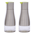 thumbnail image 1 of Frasco de botella de condimento de vidrio para el hogar de olla de aceite de acero inoxidable 2pcs - Verde MFZFUKR CPB-DE-LYY1576-3, 1 of 5