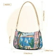 thumbnail image 3 of FORMRS Womens Shoulder Bag with Chain Strap Clutch Purse Cute Tote Handbag, Purple Seaside, 3 of 7