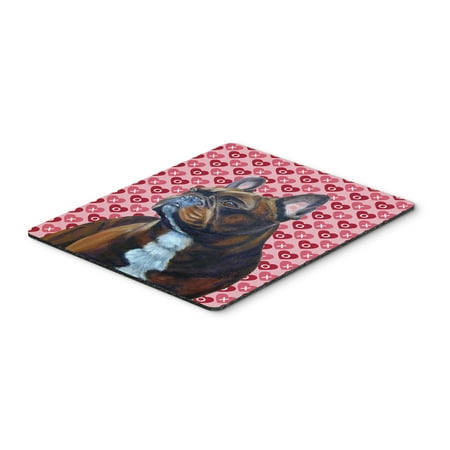 French Bulldog Hearts Love and Valentine's Day Mouse Pad, Hot Pad or Trivet