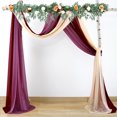 thumbnail image 4 of LCXmlly Roasting Pan Wedding Arch Drape Fabric Long 3 Panels Wide Sheer Wrinkle Free Soft Party Backdrop Drapery, 4 of 6