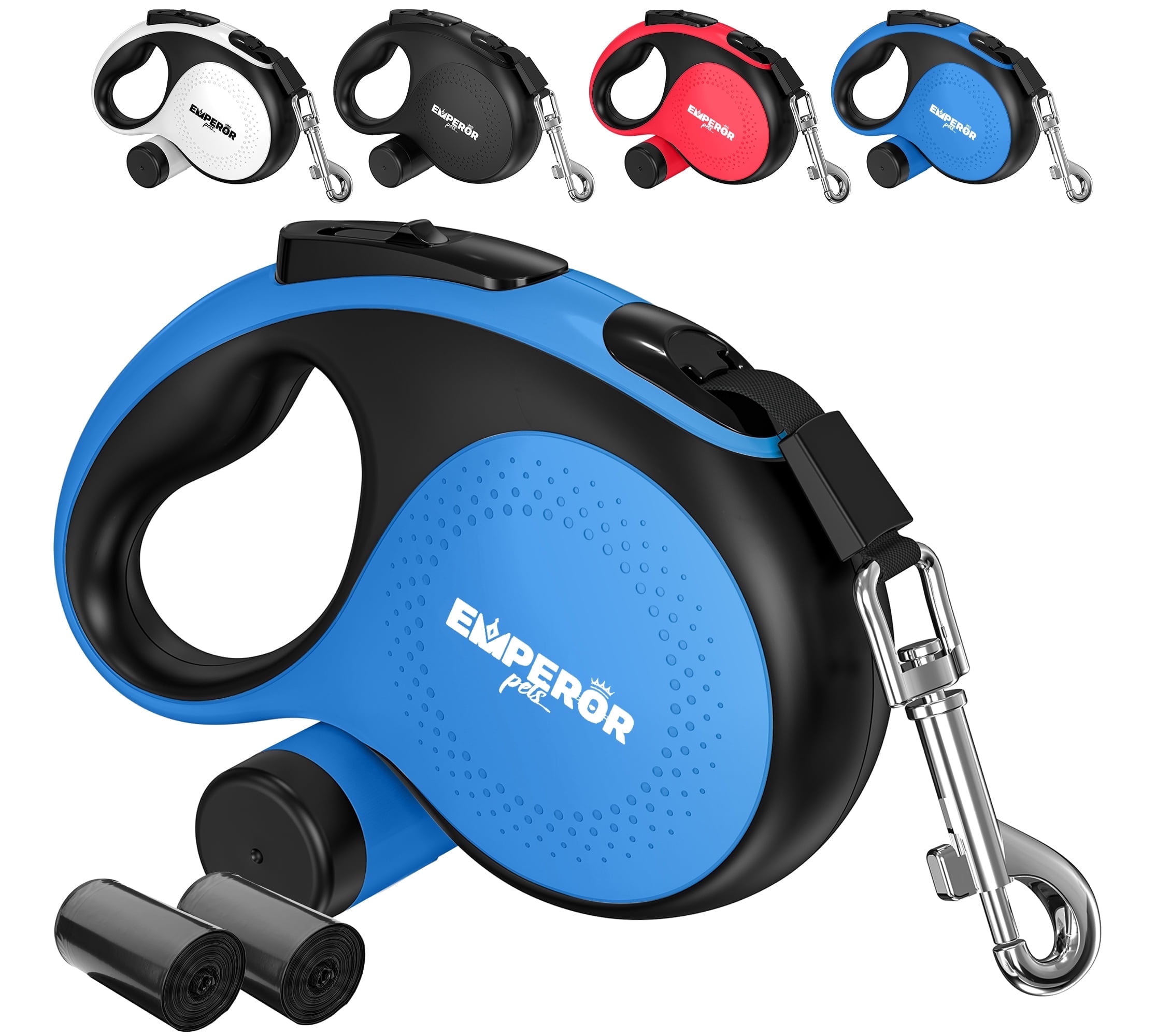 Emperor Pets 26 ft Retractable Dog Leash, Blue photo 1