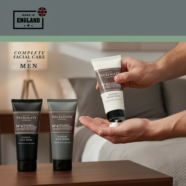 Pecksniff's Men's Trio Face Collection – Bourbon & Mandarin – Face