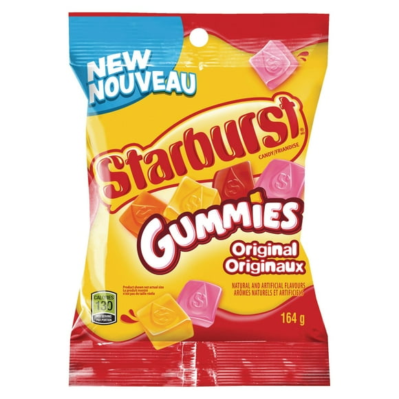 STARBURST, Originaux, bonbons gélifiés, sac à partager, 164 g Sac de 164g