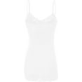 thumbnail image 4 of Bozzolo Women Junior & Plus Adjustable Spaghetti Strap Lace Trim Tunic Tank Top Camisoles, 4 of 5
