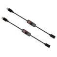 thumbnail image 1 of Interruptor de encendido USB tipo C con luz indicadora, cable de extensión USB-C macho a hembra para Raspberry Pi 4B, 2 unidades, 1 of 7