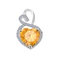 thumbnail image 2 of Aone Jewelry Engagement Necklace for Women 3.90 Carat Diamond and Heart Shape Gemstone White Gold Pendant 4 prongs 14K With 18'' Box Chain, 2 of 6