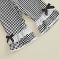 thumbnail image 5 of HCNTES Baby Girl Clothes Baby Toddler Girl Halloween Outfits 6 12 18 24 Month 2T 3T 4T Pumpkin Embroidery Short Sleeve Round Neck Tops and Flared Pants Clothes Set, 5 of 9