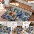 thumbnail image 5 of Vintage Colorful Floral Entryway Rug 2'x3'&nbsp; Non Slip Front Door Mats, Spring Boho Vintage Abstract Art Entrance Rugs Indoor Outdoor Carpet, Washable Floor Mats Small Area Rug for Bedroom Kitchen, 5 of 8