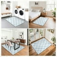 thumbnail image 7 of Iauyy 63x48in Washable Large Non-Slip Area Rugs,Modern Minimalist Patterns Ultra Soft Washable for Floor Mats for House Living Room Dining Room Office，Light Blue and White, 7 of 7