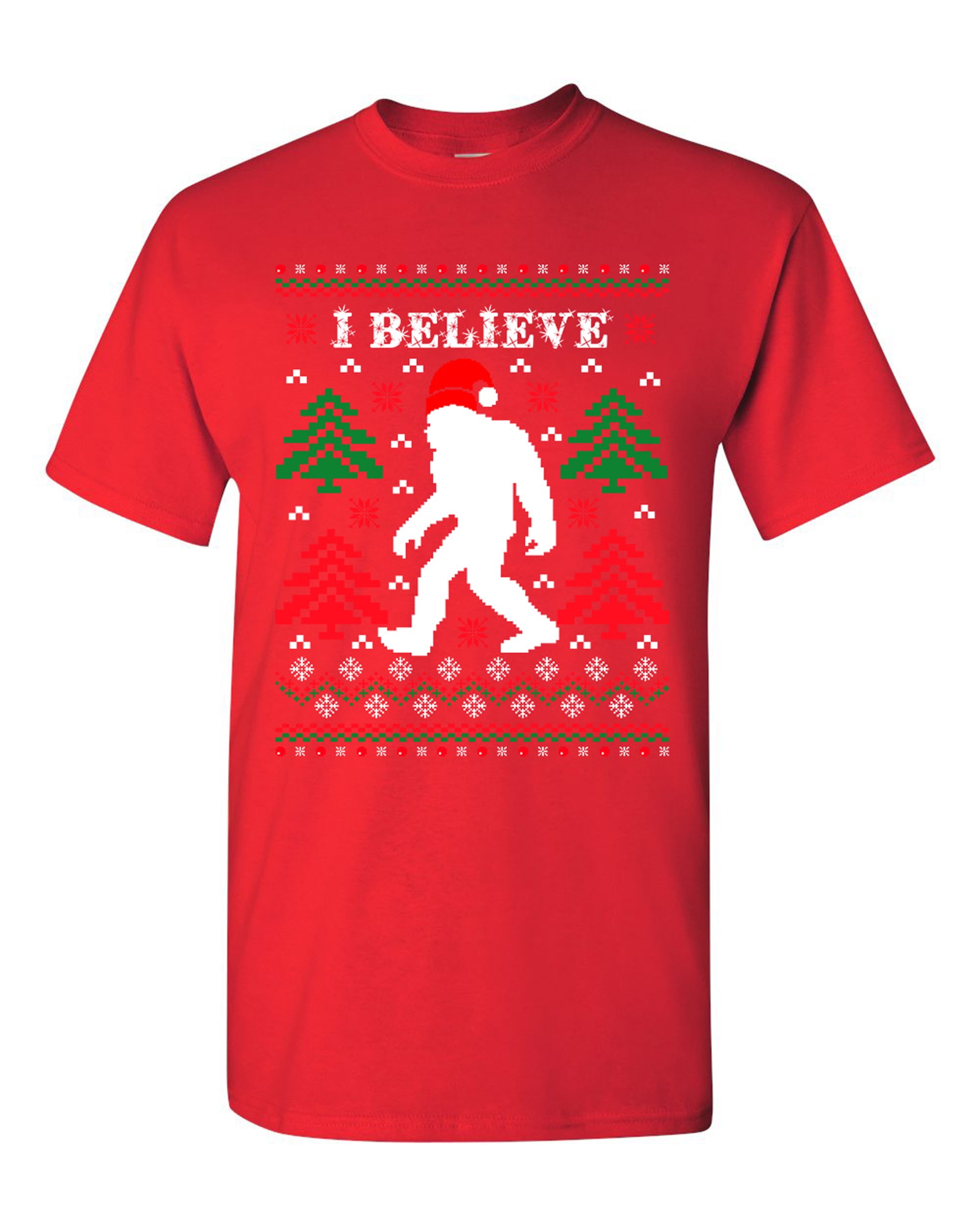 Christmas Shirt Believe Bigfoot Shirt Christmas Bigfoot Shirt Sasquatch Santa Shirt Bigfoot Lover Christmas Gift Bigfoot Xmas T Shirt