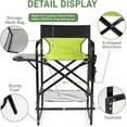 thumbnail image 6 of YEXJ 31" Tall Directors Chair Height Seat Folding with Side Table Storage Bag, Support for 300Lbs Portable Makeup Artist Chair with Bar Height(Green/Black), 6 of 10