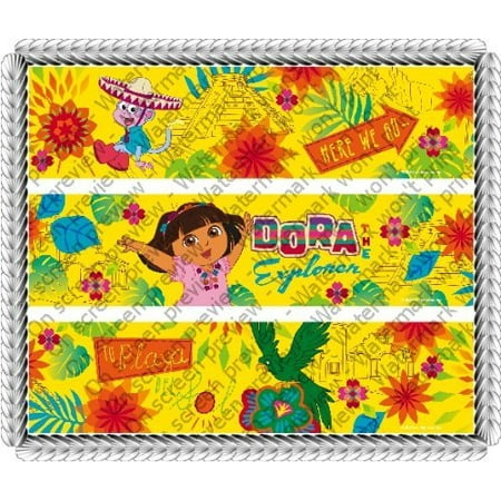 Dora Plaza Del Sol Designer Prints ~ Edible Image Icing Cake Topper ~ (Best Places To Go In Playa Del Carmen)