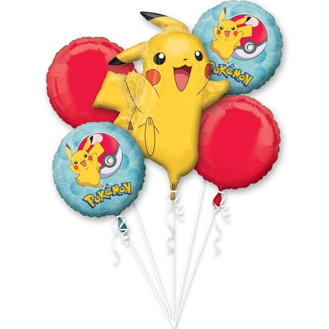 Bouquet de globos Amscan Pokemon (5 globos de aluminio) Amscan Decoración Cumpleaños