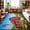 Red, variant on Rooster Hens Animal Washable Round Area Rug 8 ft, Rustic Farmhouse Flowers Country Farm Soft Non Slip Rugs Stain Repellent Indoor Felt Carpet for Living Dining Room Bedroom Home Office
