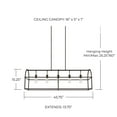 thumbnail image 5 of Capital Lighting 825751BZ 5 Light 46" Wide Linear Chandelier - Bronze, 5 of 5