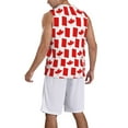 thumbnail image 2 of Naloa Canada Basketball Jersey Reversible Men's Mesh Athletic Sports Shirts Training Practice S-4XL4X-Large, 2 of 6