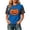 Blue, variant on Shirt for Women Print Short Sleeve Crewneck T-Shirts Halloween Printed Tee Clothes