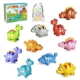 thumbnail image 1 of Juguetes Jetbotell para aprender el alfabeto de dinosaurios, 52 unidades, de 2 a 4 años, 1 of 7