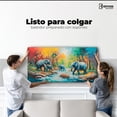 thumbnail image 2 of Cuadro Decorativo Canvas Canvas Revolution Cruce Elefantes 140x70, 2 of 4