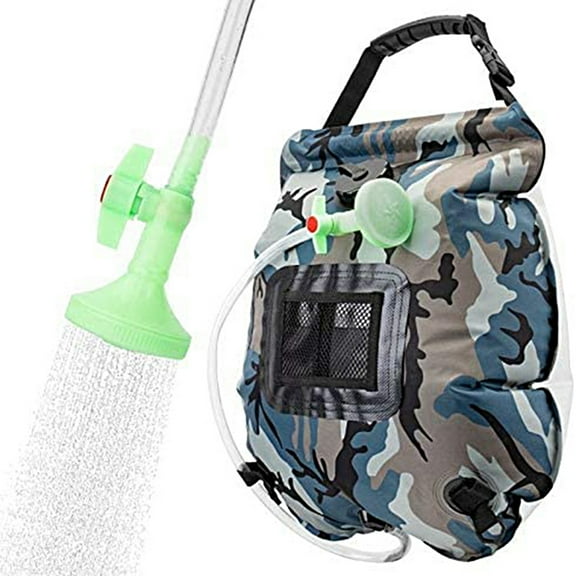 Cheers.US Solar Shower Bag,20L Solar Camping Shower Bag with Removable Hose for Camping Beach Swimming Outdoor Traveling Hiking