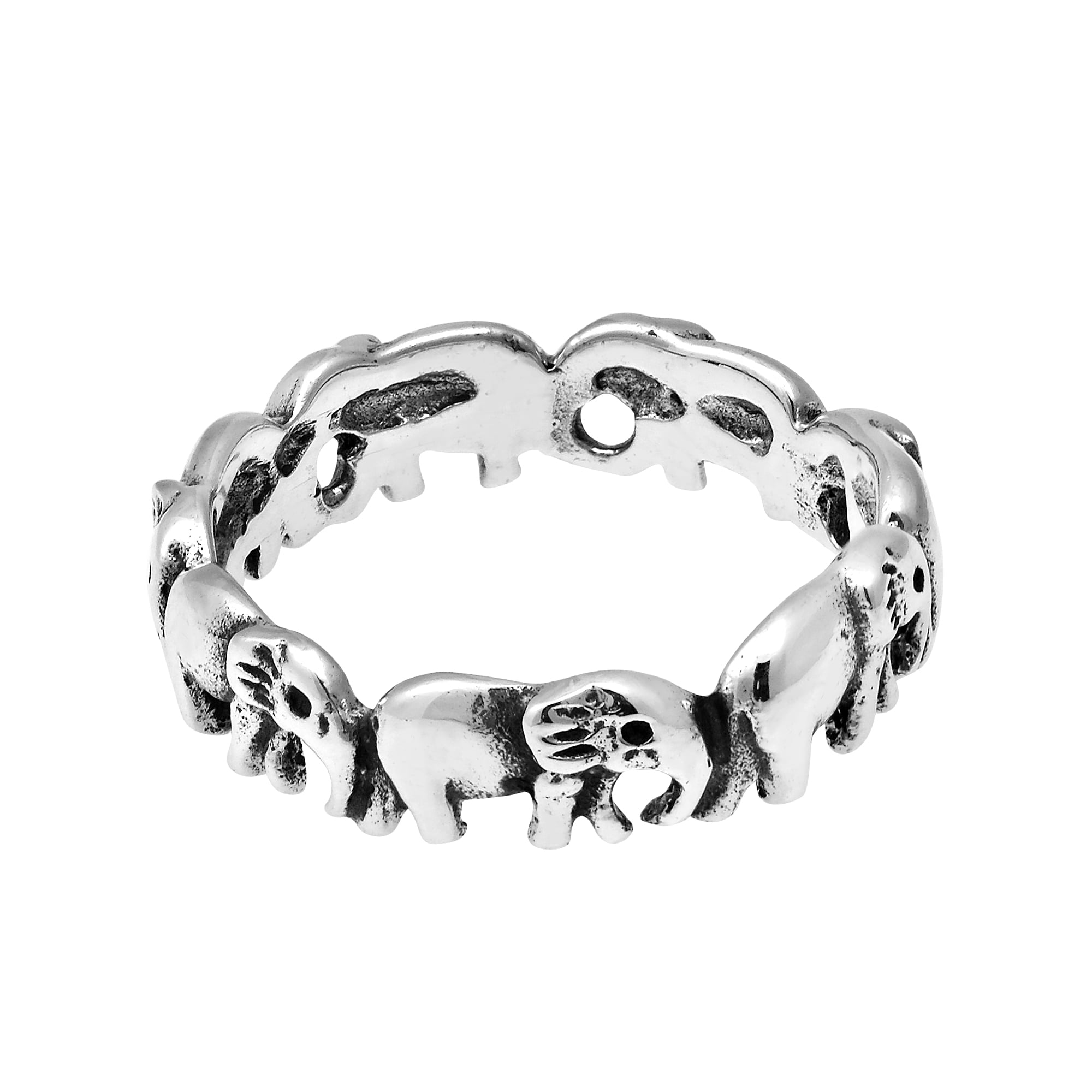 Enchanting Elephant Parade .925 Sterling Silver Band Band Ring for
