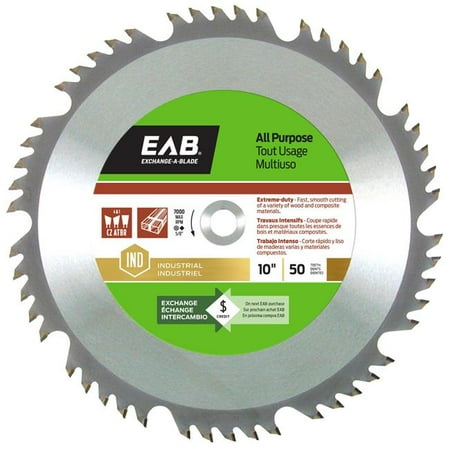 

Exchange-A-Blade 1015822 10 in. x 50 Teeth All Purpose Industrial Recyclable Exchangeable Saw Blade