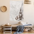 thumbnail image 2 of Compass Tapestry, Compass with Skull and Candles Spooky Adventure New Pirate Destinations Theme, Wall Hanging for Bedroom Living Room Dorm Decor, 40W X 60L Inches, Brown Pearl Grey, by Ambesonne, 2 of 5