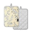 thumbnail image 2 of Two Pieces Of Square Heat Insulation Pad Oven Mitts 7x9.8 Inch Oven Microwave Kitchen Cooking Baking Yellow Cloth Flowers, 2 of 7
