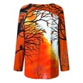 thumbnail image 5 of Costumes d'Halloween pour Femmes 2023 en Liquidation T-Shirts Oversize Col Rond Imprimé Halloween Manches Courtes T-Shirt Blouse Tops, 5 of 5