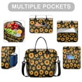 thumbnail image 2 of OBREWU Black Sunflower Womens Lunch Box for Work,Insulated Large Black Sunflower Lunch Bag for Women,Loncheras Para Mujer,Leakproof Adult Lunch Bag for Work,Beach,Travel,Picnic,Camping, 2 of 7