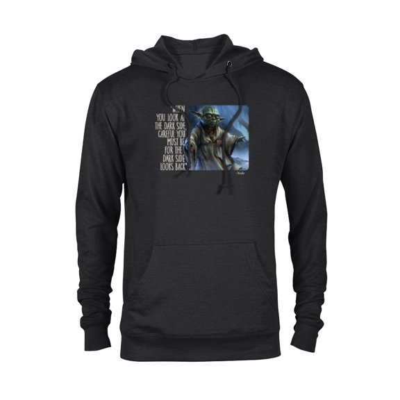 Star Wars Yoda Quote When You Look at the Dark Side - Pullover Hoodie for Adults - Customized-Black