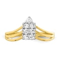 thumbnail image 5 of 10k Yellow Gold Solid CZ 3-Line Band Ring, 5 of 7