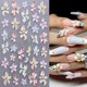 thumbnail image 4 of Adhesivos para uñas Quezadyl 5D con estampado floral de hibisco, 3 unidades, 4 of 7
