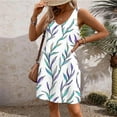 thumbnail image 5 of Amzcrzy Robes pour Femmes Décontractées à Col en V Sans Manches Robe d'Été Tendance Hawaïenne à Fleurs pour Femmes avec Poches Robe Courte Boho Plage Vacances Robe Soleil, 5 of 5