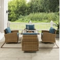 thumbnail image 2 of Bradenton 5Pc Swivel Rocker Conversation Set W/Fire Table Navy/Weathered Brown - Tucson Fire Table & 4 Swivel Rockers, 2 of 19