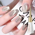 thumbnail image 1 of Esmalte de uñas blanco de cerámica con efecto ojo de gato, pegamento para esmalte de uñas, esmalte de uñas blanco de porcelana brillante, 10 ml por uña., 1 of 2