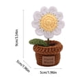 thumbnail image 3 of Handmade Crochet Artificial Flower Pot Knitted Mini Potted Plant Faux Desk Decor Home Office Shelf Table Ornament Lifelike Yarn Flower Gift Decoration Cute Indoor Display Decorative Accent, 3 of 6