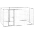 thumbnail image 1 of vidaXL Outdoor Dog Kennel Galvanised Steel 7.26 m², 1 of 4