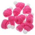 thumbnail image 3 of LOLIPPYY 10PCS Handmade Knitted Small Santa Claus Christmas Hats Headdress Party Favors Accessories (Rosy), 3 of 7